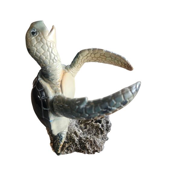 Sea Turtle Wine Bottle Holder Ceramic Heavy Unique - Picture 10 of 14